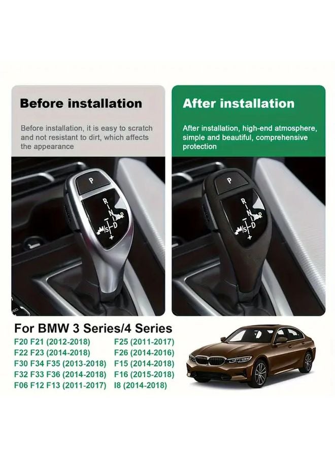 Black Gear Knob Cover For BMW 3 4 Series F20 F30 F32 F36 Dashboard Upgrade - Image 5